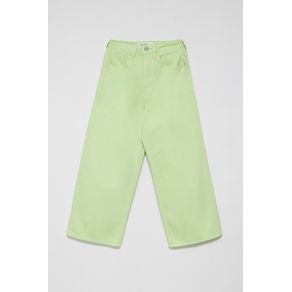 PANTALON DE JEAN CULOTTE VERDE CLARO BAS MUJER PANTALON JEAN CULOTTE VERDE: TALLE 36