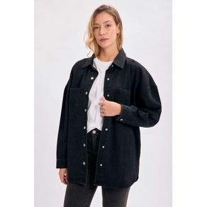 SOBRECAMISA JEAN  NEGRO BAS MUJER SOBRECAMISA JEAN NEGRO:S