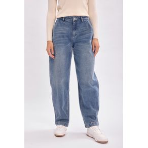 BAS MUJER PANTALON JEAN CARROT AZUL MEDIO:34