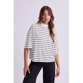 REMERA MANGA 3/4 CUELLO ALTO CRUDO:S
