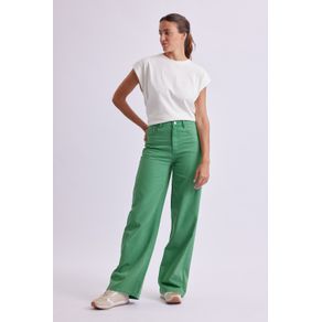 PANTALON DE JEAN WIDE LEG VERDE BAS MUJER PANTALON JEAN WIDE LEG VERDE: 34