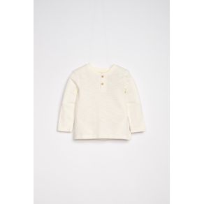 REMERA MANGA LARGA BOTONES CREMA BAS BEBE VARON REMERA M/L BOTONES CREMA: 6-9 M