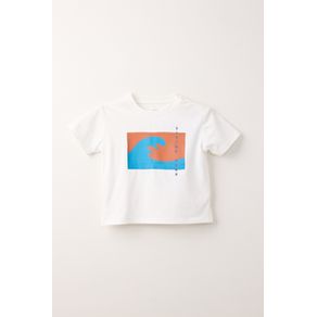 REMERA OVERSIZE ESTAMPA OLA BLANCO:4/5a